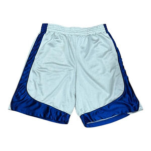 Foot Locker Shorts Mens Large White Blue Mesh Basketball Gym Training Athletic
